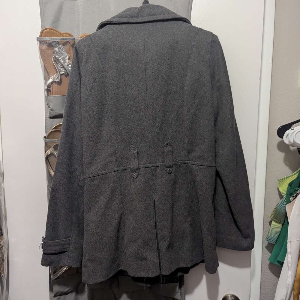 Gray Wool Blend Coat